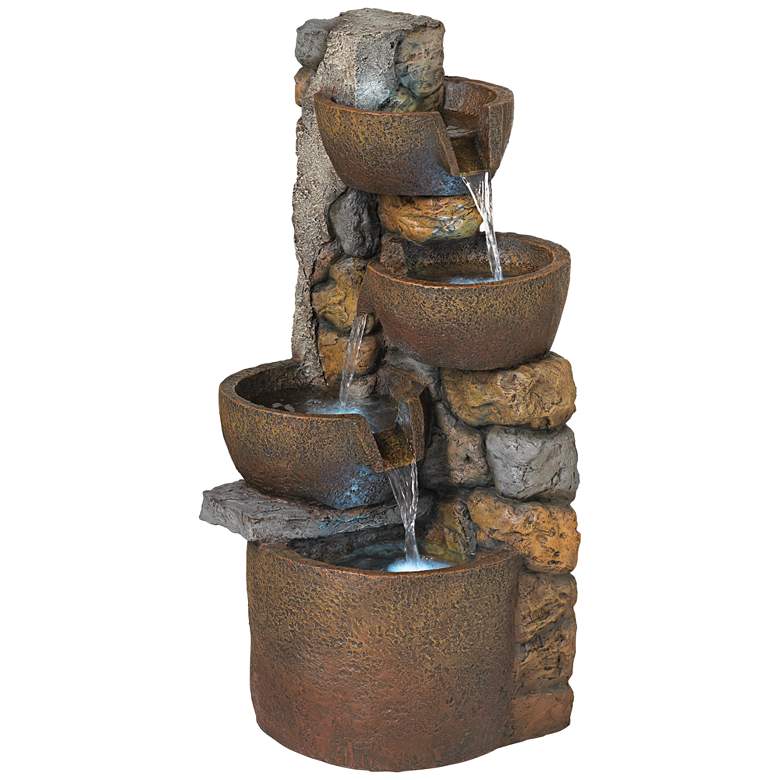Image 4 Ashmill Urn 29 inch High Rustic Garden Fountain more views