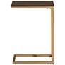 Ashton 16" Wide Elm Top and Gold Frame Computer Tray Table