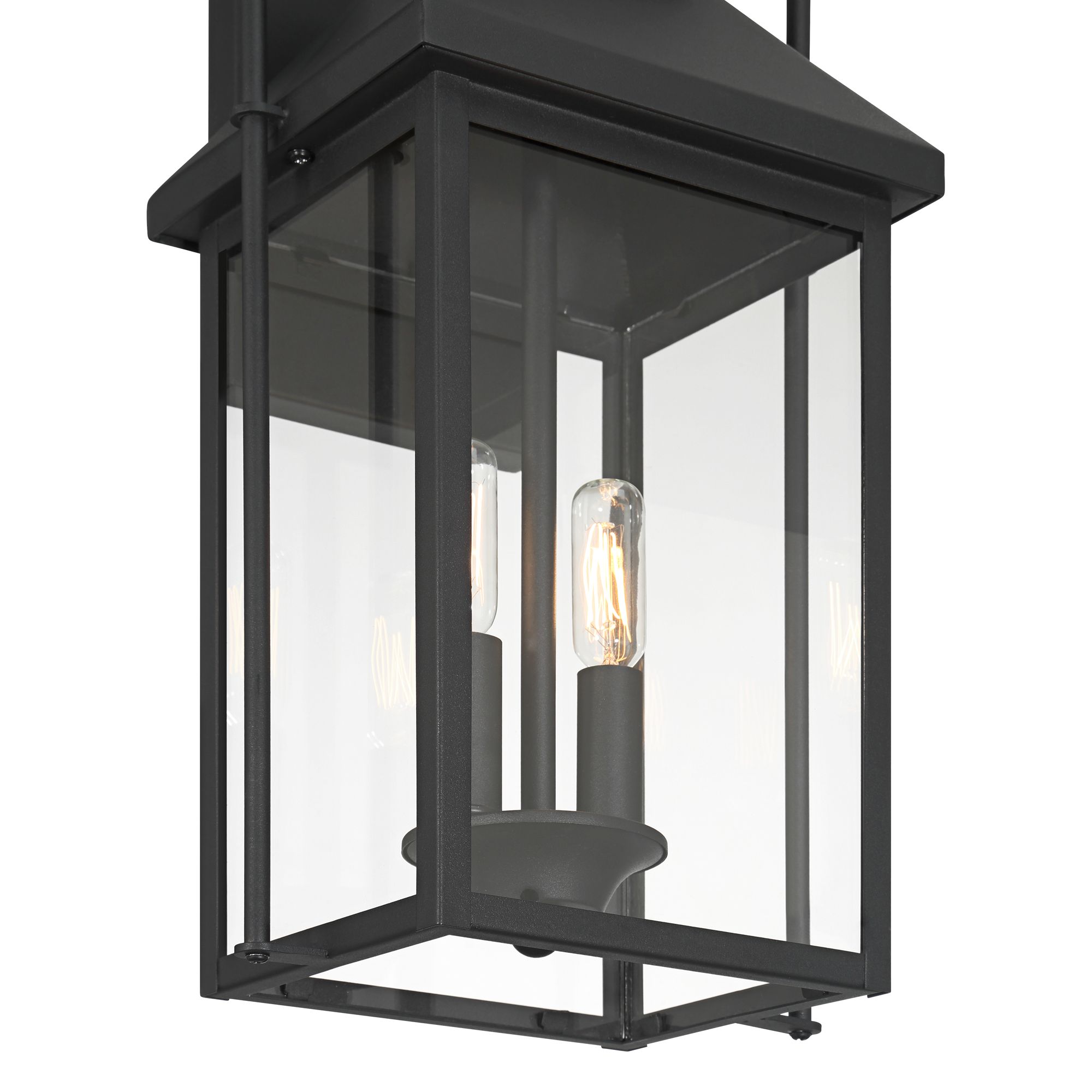 Image 3 Ashton 17 1/2" High Textured Black Iron 2-Light Outdoor Wall Light more views