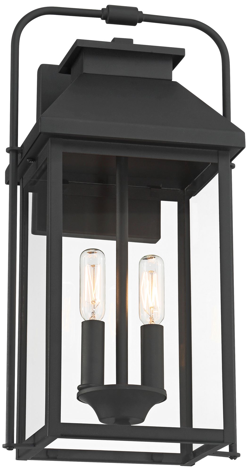 Image 6 Ashton 17 1/2" High Textured Black Iron 2-Light Outdoor Wall Light more views