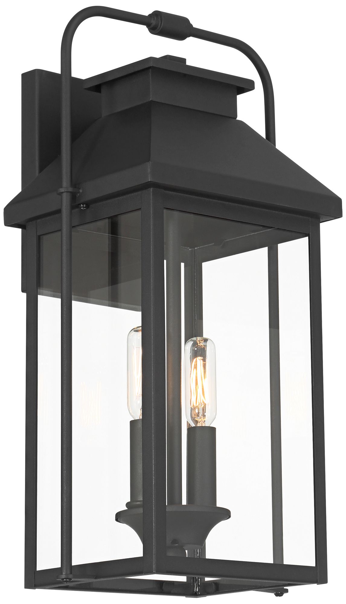 Image 7 Ashton 17 1/2" High Textured Black Iron 2-Light Outdoor Wall Light more views