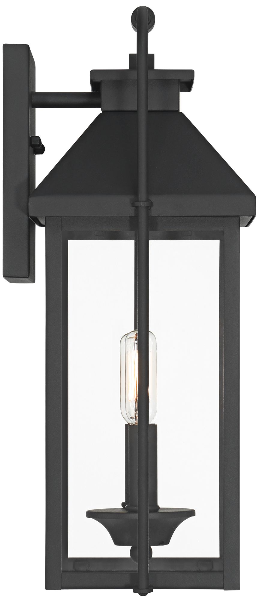 Ashton 17 1/2" High Textured Black Iron 2-Light Outdoor Wall Light