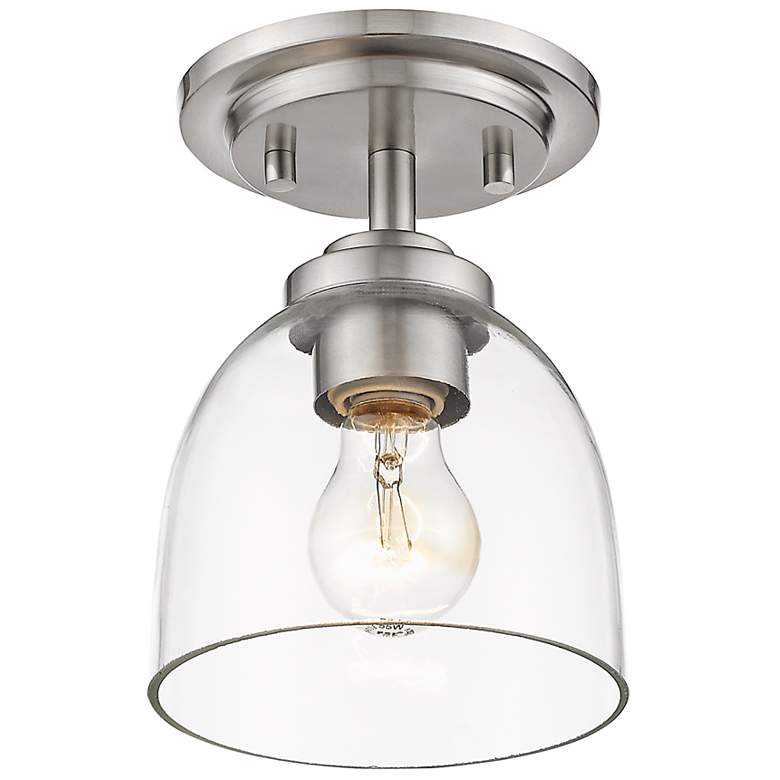 Image 7 Ashton 6" Wide Brushed Nickel Ceiling Light more views