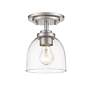 7_Ashton 6" Wide Brushed Nickel Ceiling Light more views