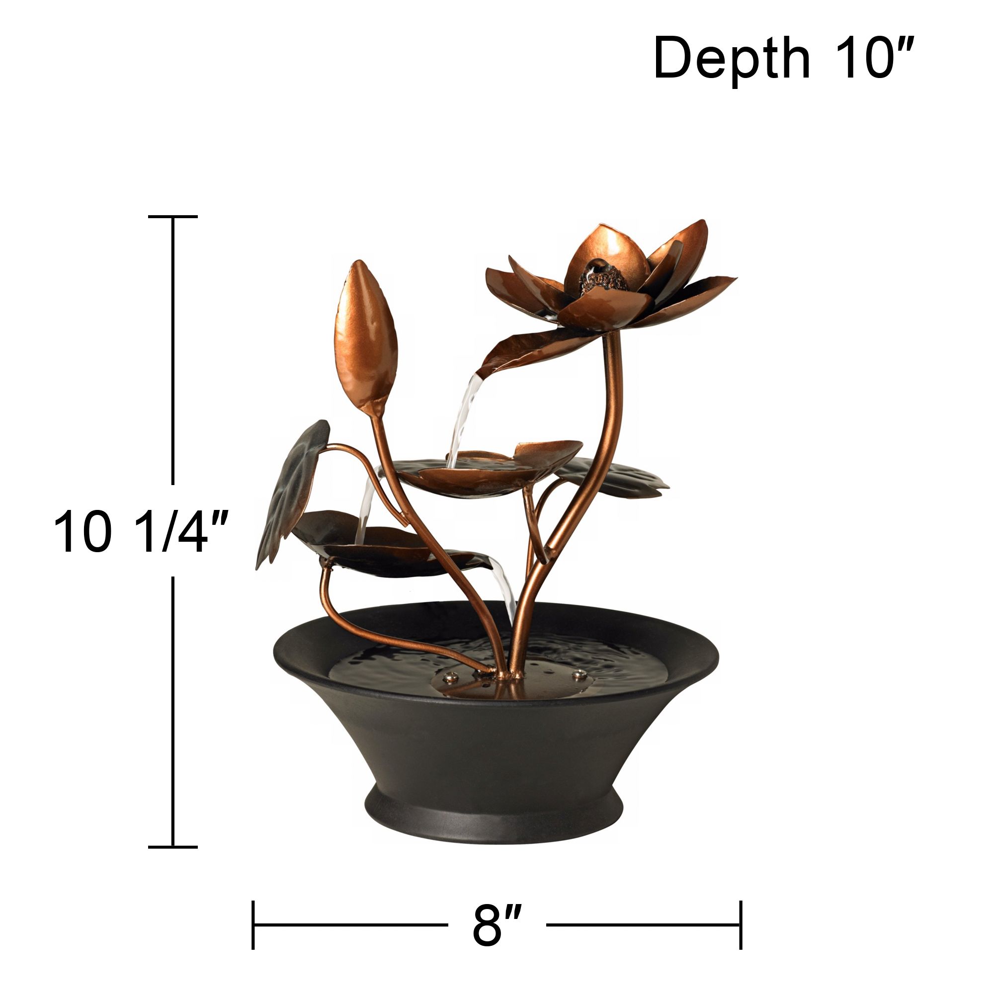 Image 5 Ashton Begonia Flowers 10 1/4" High Small Table Fountain more views