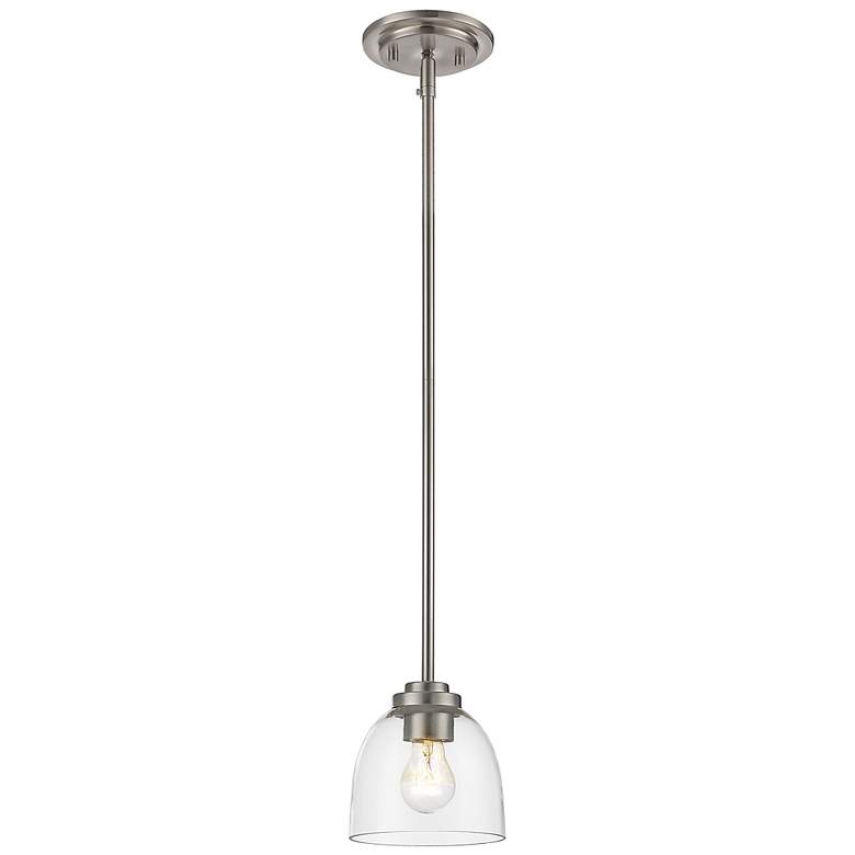 Image 1 Ashton by Z-Lite Brushed Nickel 1 Light Mini Pendant