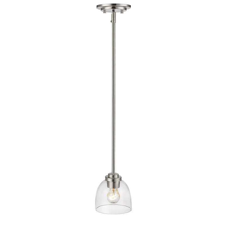 Image 3 Ashton by Z-Lite Brushed Nickel 1 Light Mini Pendant more views