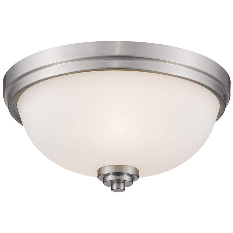 Image 1 Ashton by Z-Lite Brushed Nickel 15 inch 3 Light Flush Mount