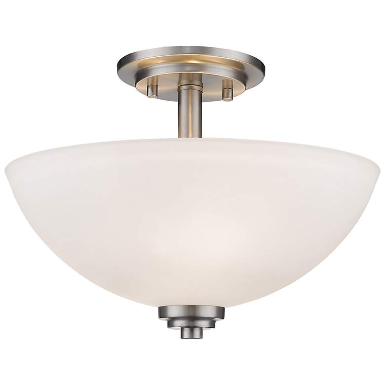 Image 1 Ashton by Z-Lite Brushed Nickel 3 Light Semi Flush Mount