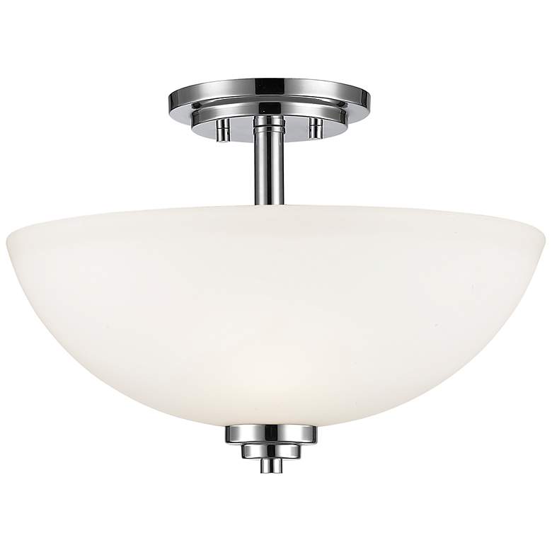 Image 1 Ashton by Z-Lite Chrome 3 Light Semi Flush Mount