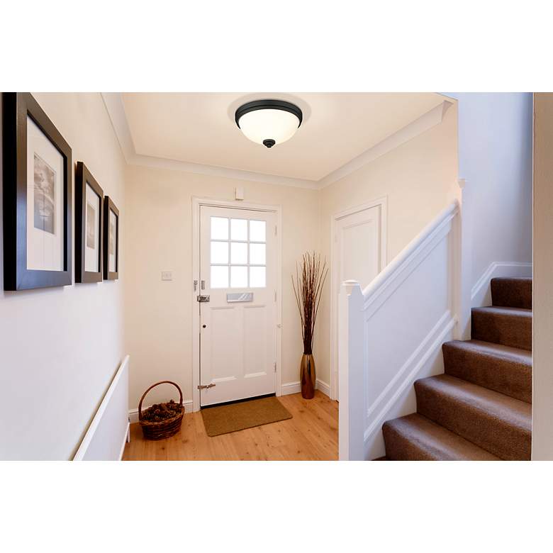 Image 4 Ashton by Z-Lite Matte Black 2 Light Flush Mount more views