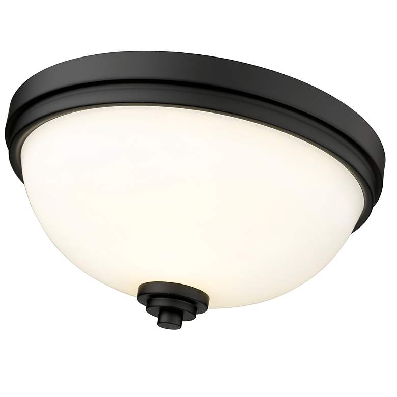 Image 7 Ashton by Z-Lite Matte Black 2 Light Flush Mount more views