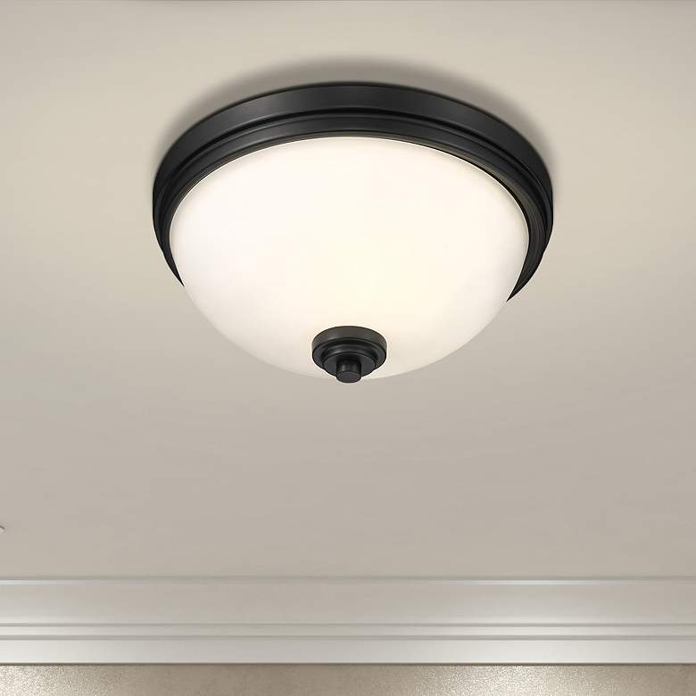 Image 1 Ashton by Z-Lite Matte Black 3 Light Flush Mount