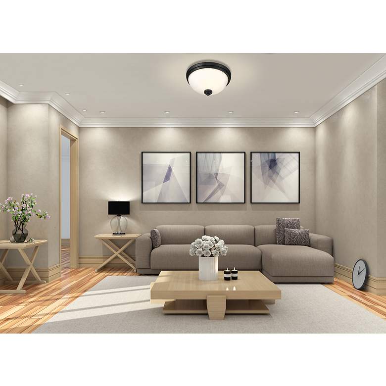 Image 3 Ashton by Z-Lite Matte Black 3 Light Flush Mount more views