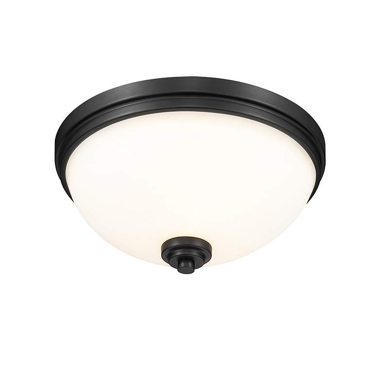 Image 6 Ashton by Z-Lite Matte Black 3 Light Flush Mount more views