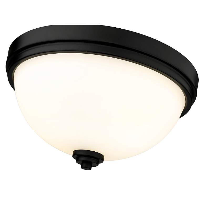 Image 7 Ashton by Z-Lite Matte Black 3 Light Flush Mount more views