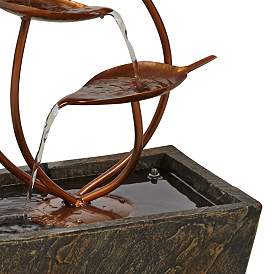 Image4 of Ashton Curved Leaves 41" High Copper Finish Floor Fountain more views