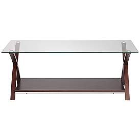 Image5 of Ashton Espresso Wood and Glass Top Coffee Table more views
