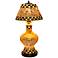 Ashville Hand-Crafted Amber Glass Table Lamp