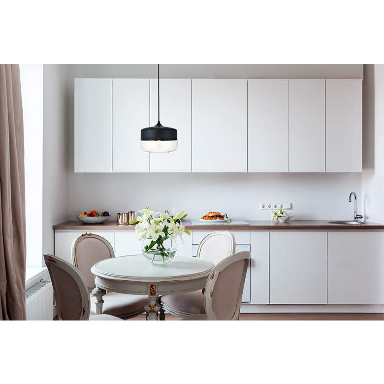 Image 3 Ashwell 1 Lt Black Pendant With Clear Glass more views