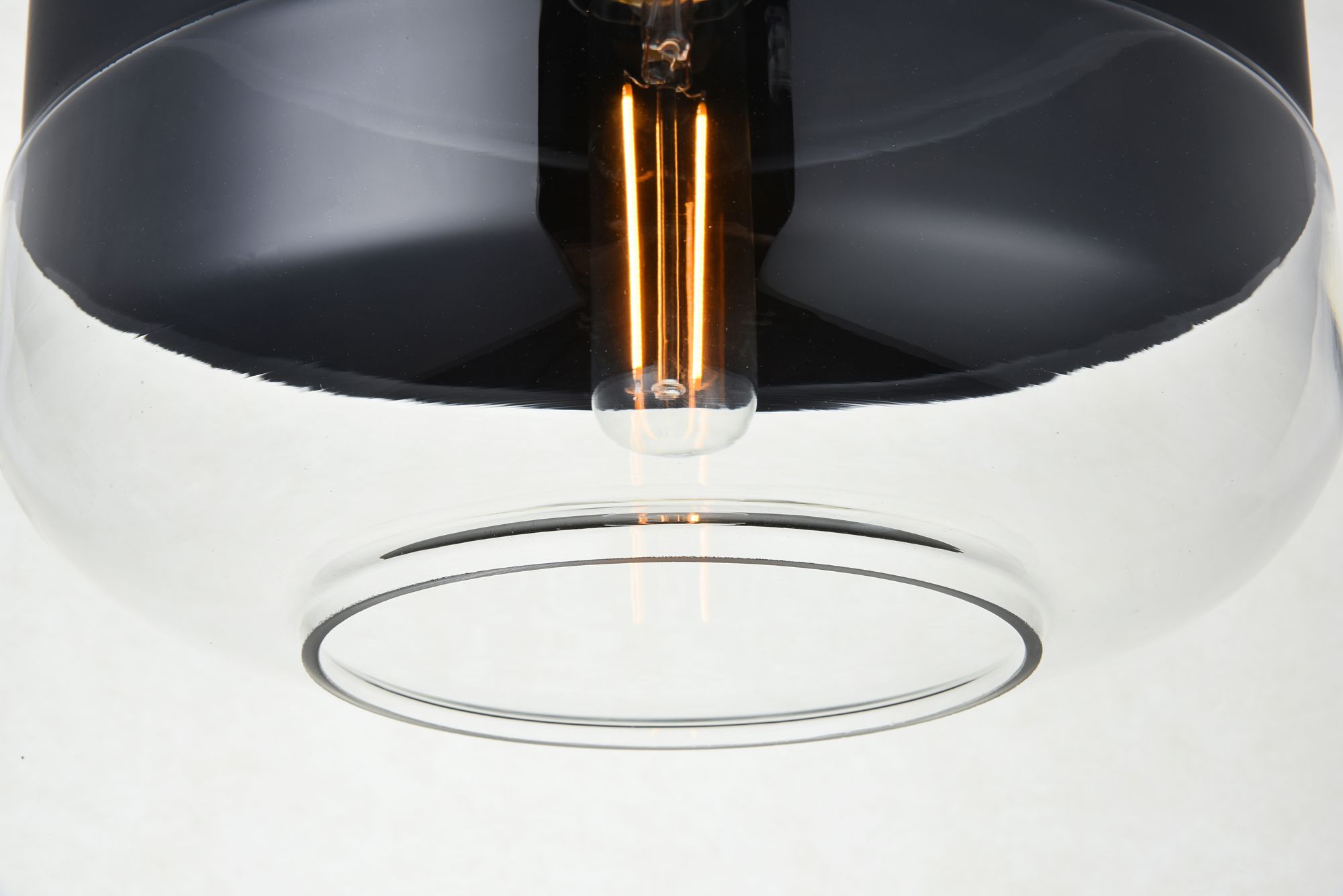 Ashwell 1 Lt Black Pendant With Clear Glass