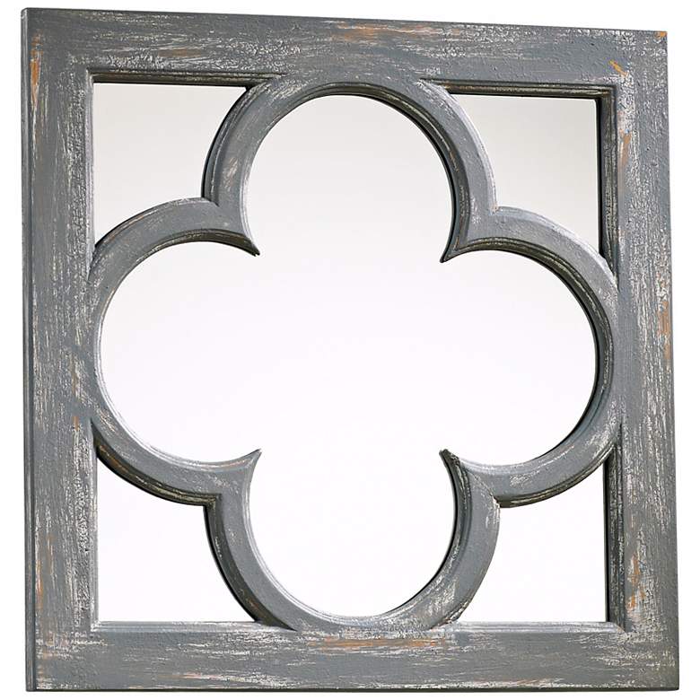 Image 1 Ashwell 16 3/4 inch Wide Gray Wood Wall Mirror
