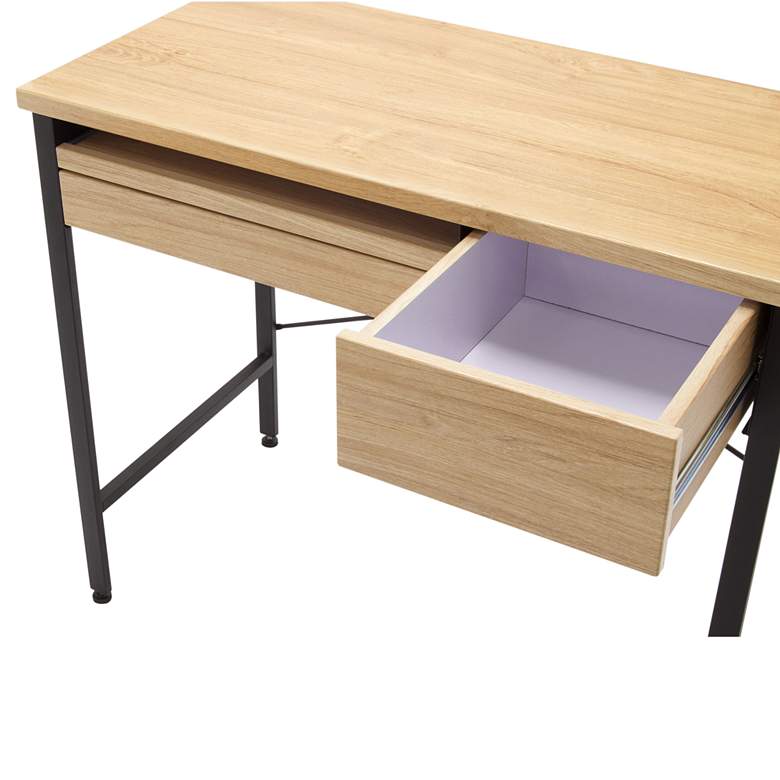 Image 3 Ashwood 35 1/4" Wide Graphite 2-Drawer Compact Desk more views