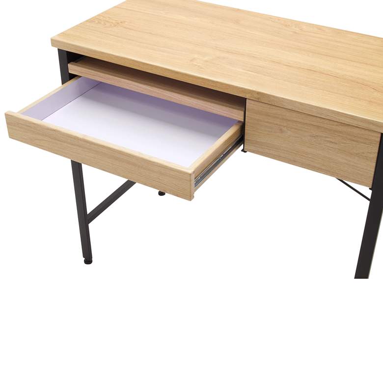 Image 4 Ashwood 35 1/4" Wide Graphite 2-Drawer Compact Desk more views