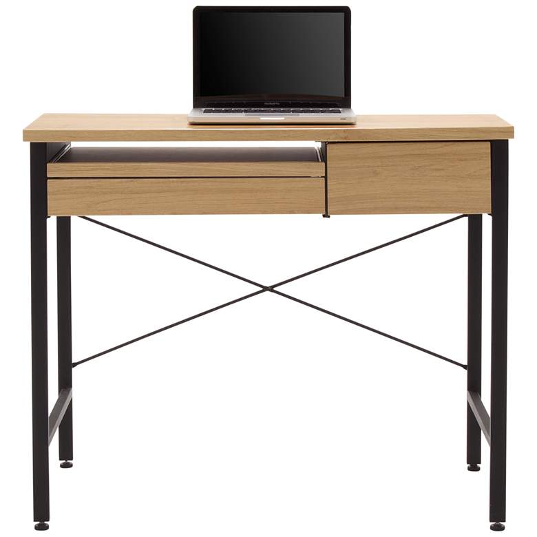 Image 6 Ashwood 35 1/4" Wide Graphite 2-Drawer Compact Desk more views