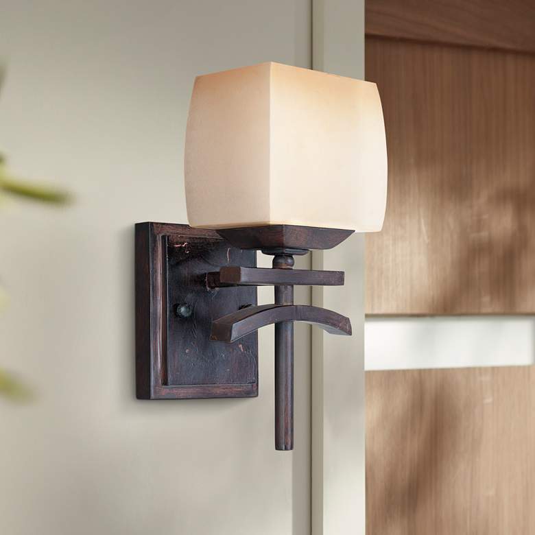 Image 1 Asiana Deep Walnut Wall Sconce