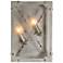 Askew 15 1/2" High Silver Age 2-Light Left Sided Wall Sconce