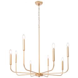 Askrlessi 31 1/2" Wide Light Gold 8-Light Chandelier