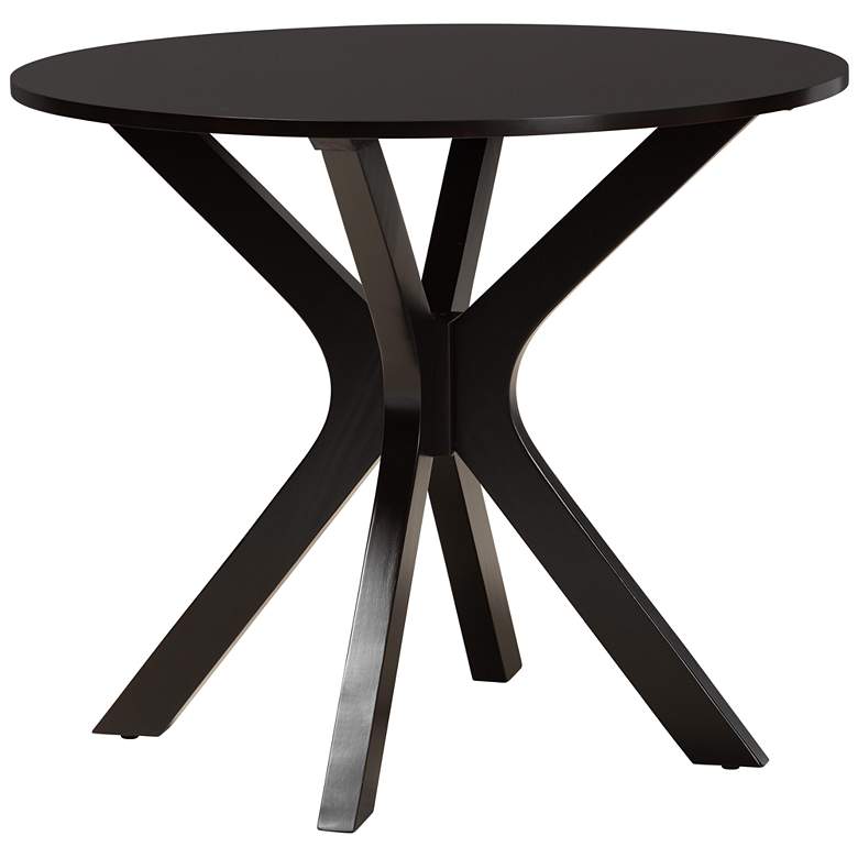 Image 7 Asli Espresso Brown Faux Leather and Wood 5-Piece Dining Set more views