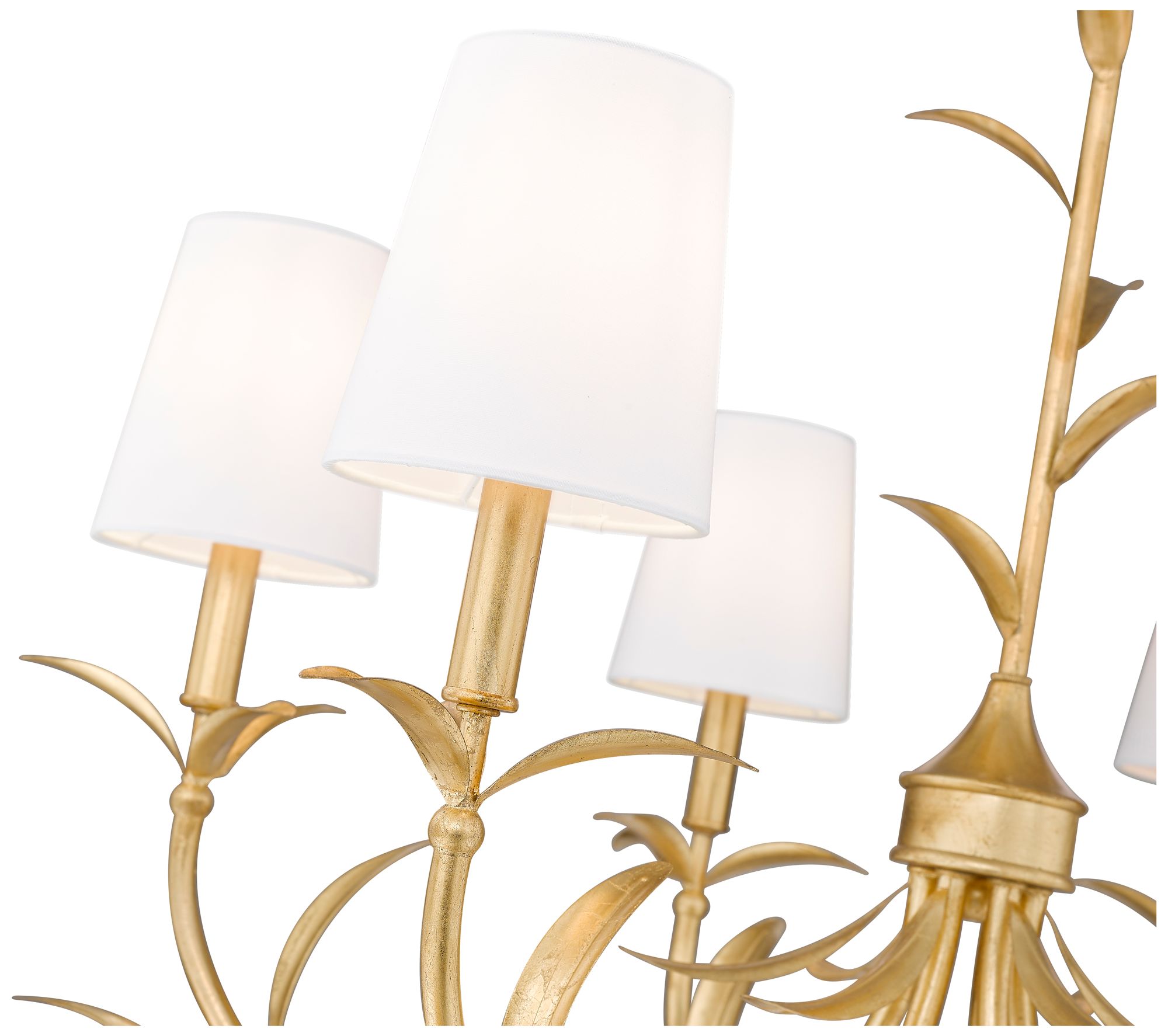 Image 6 Aslin by Z-Lite 31 inch Gold Leaf 6 Light Chandelier more views