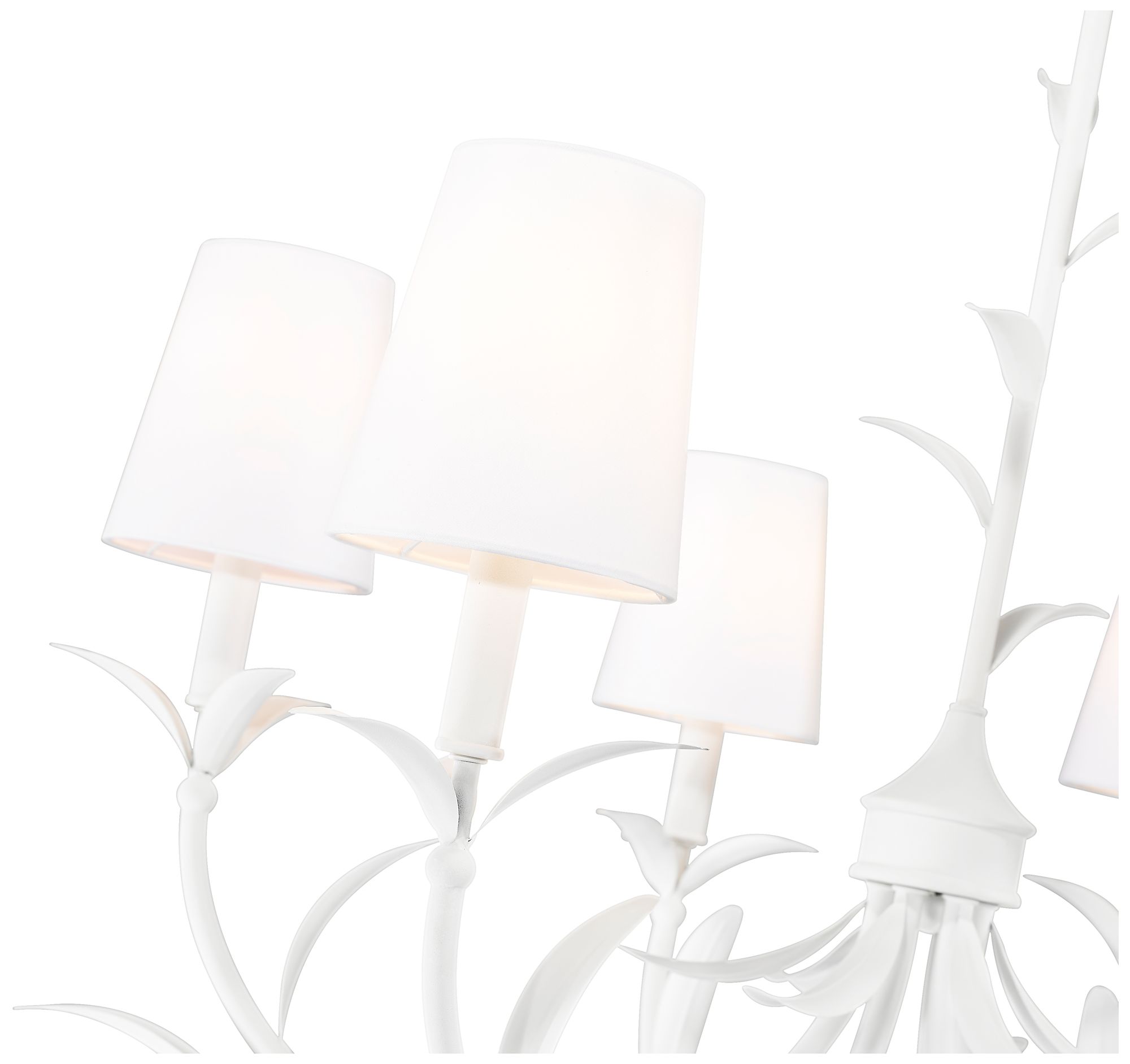 Image 6 Aslin by Z-Lite 31 inch Textured White 6 Light Chandelier more views
