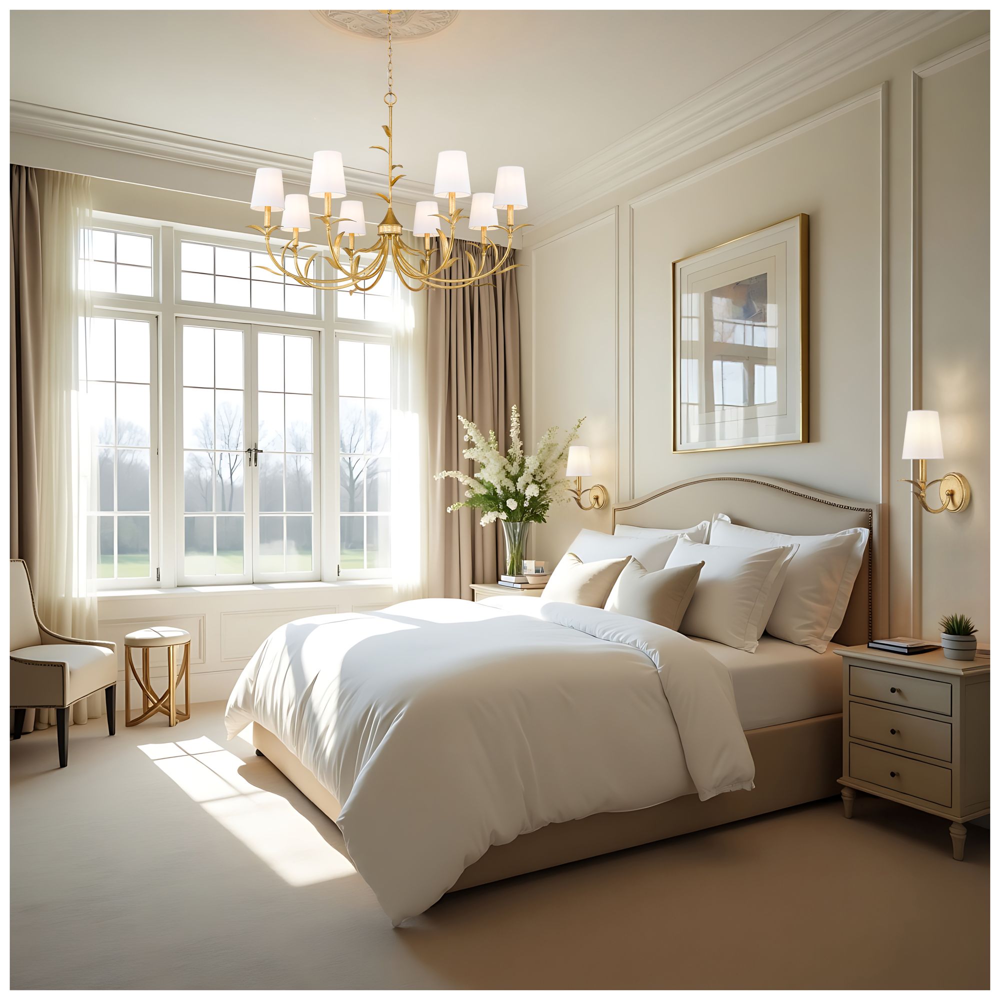 Image 3 Aslin by Z-Lite 42 inch Gold Leaf 8 Light Chandelier more views