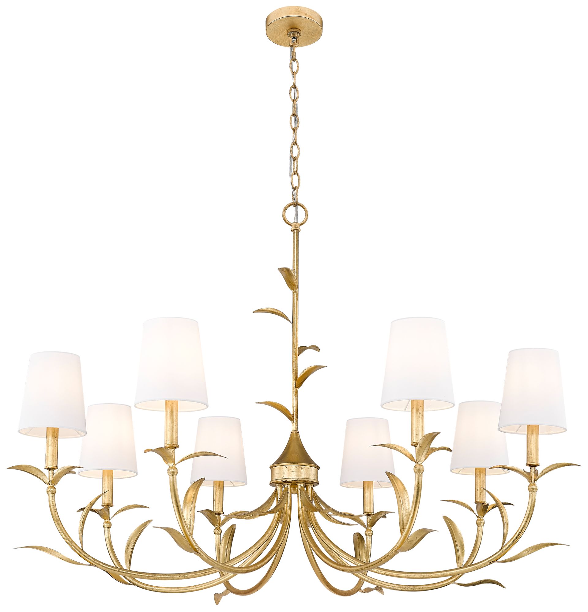 Image 5 Aslin by Z-Lite 42 inch Gold Leaf 8 Light Chandelier more views