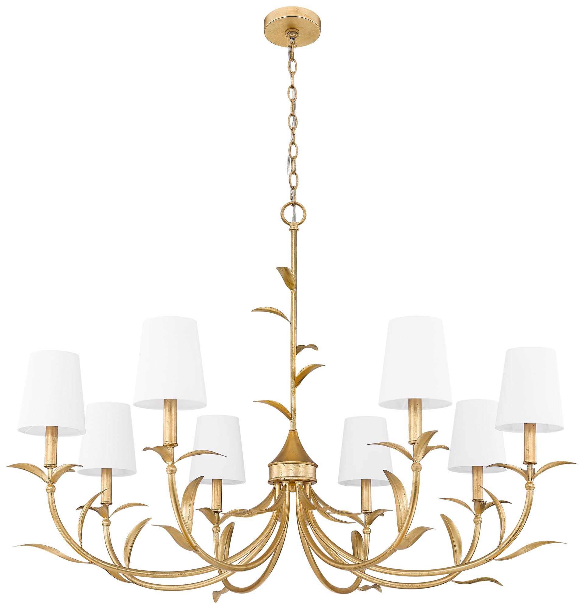 Image 7 Aslin by Z-Lite 42 inch Gold Leaf 8 Light Chandelier more views