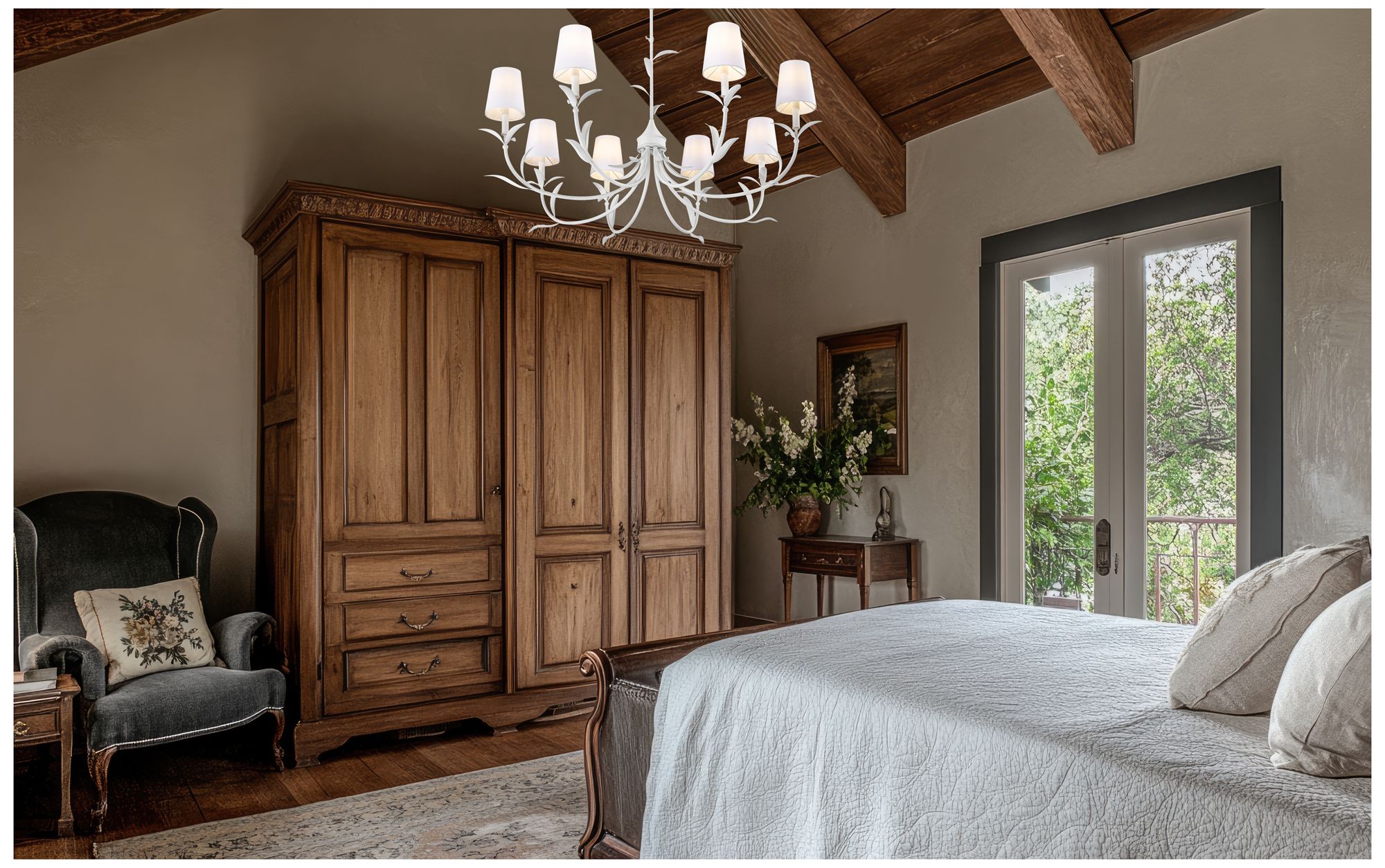 Image 3 Aslin by Z-Lite 42 inch Textured White 8 Light Chandelier more views