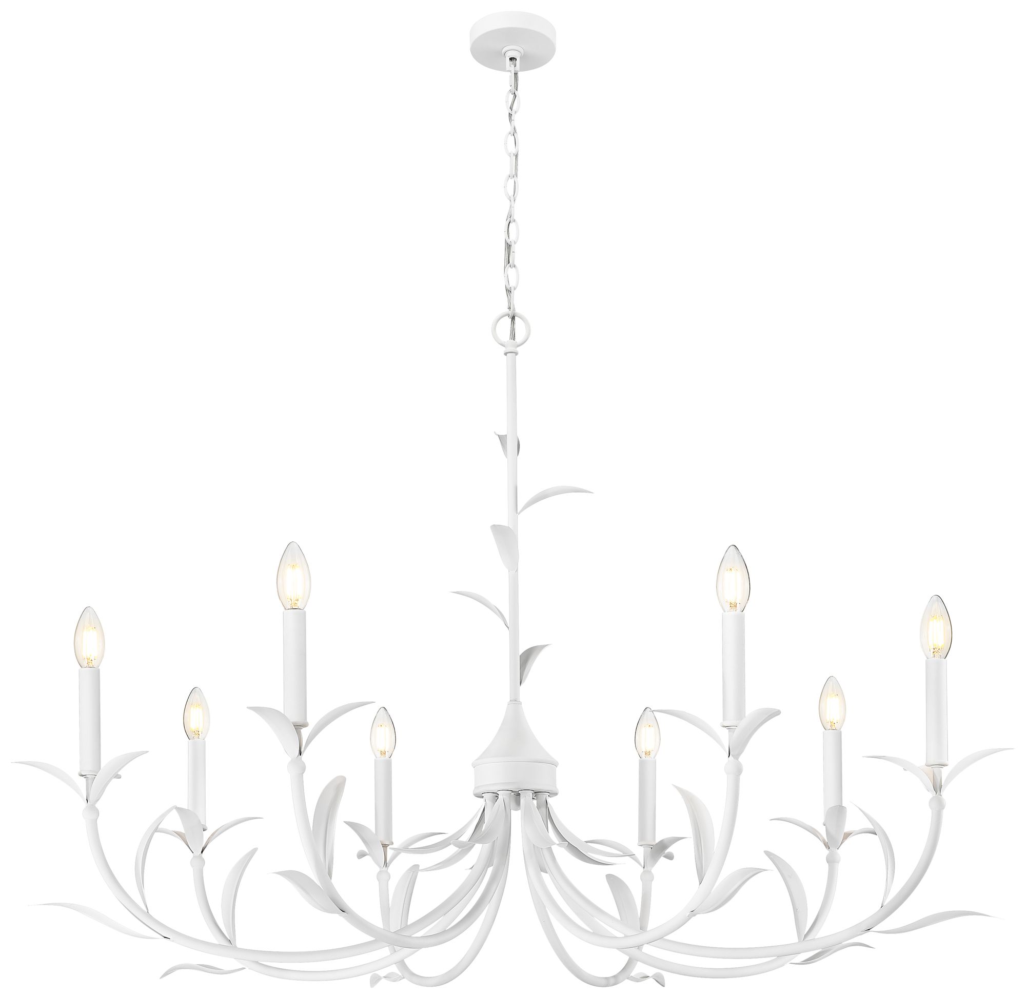 Image 4 Aslin by Z-Lite 42 inch Textured White 8 Light Chandelier more views
