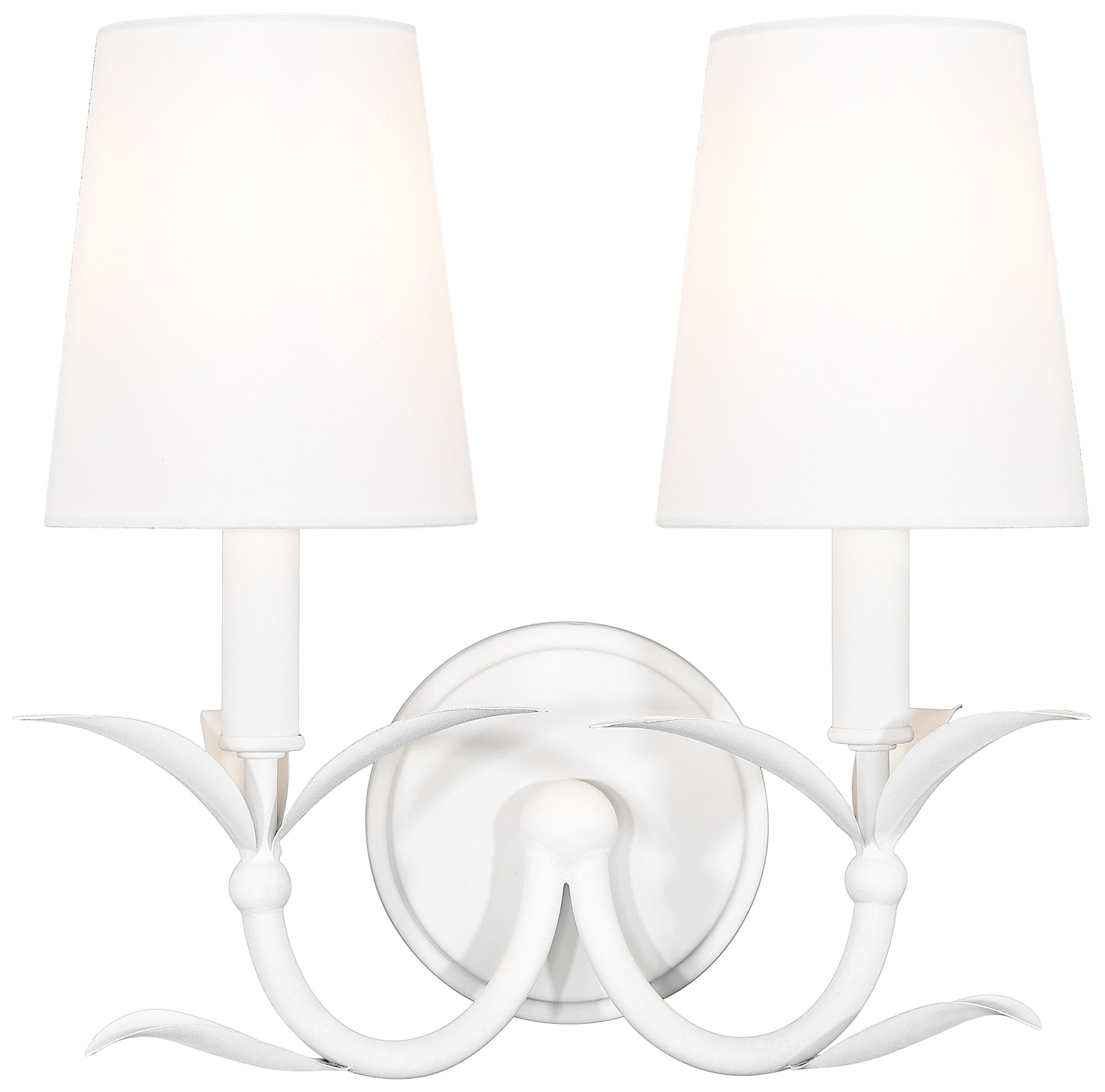 Image 5 Aslin by Z-Lite Textured White 2 Light Wall Sconce more views