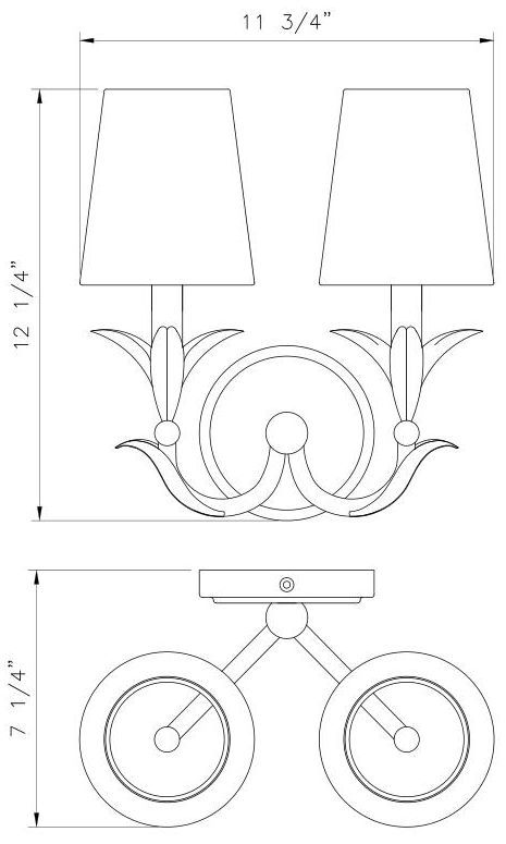 Aslin by Z-Lite Textured White 2 Light Wall Sconce