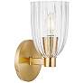 2_Aslyn 9 1/2" High Natural Brass Wall Sconce more views