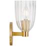 3_Aslyn 9 1/2" High Natural Brass Wall Sconce more views