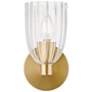 4_Aslyn 9 1/2" High Natural Brass Wall Sconce more views