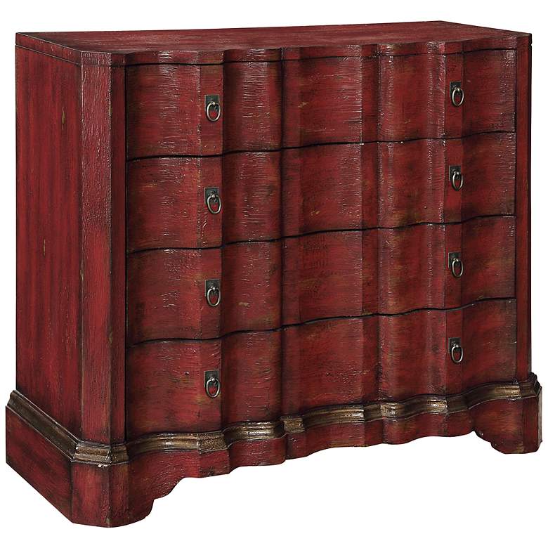 Image 1 Aspan 4-Drawer Red Wood Chest