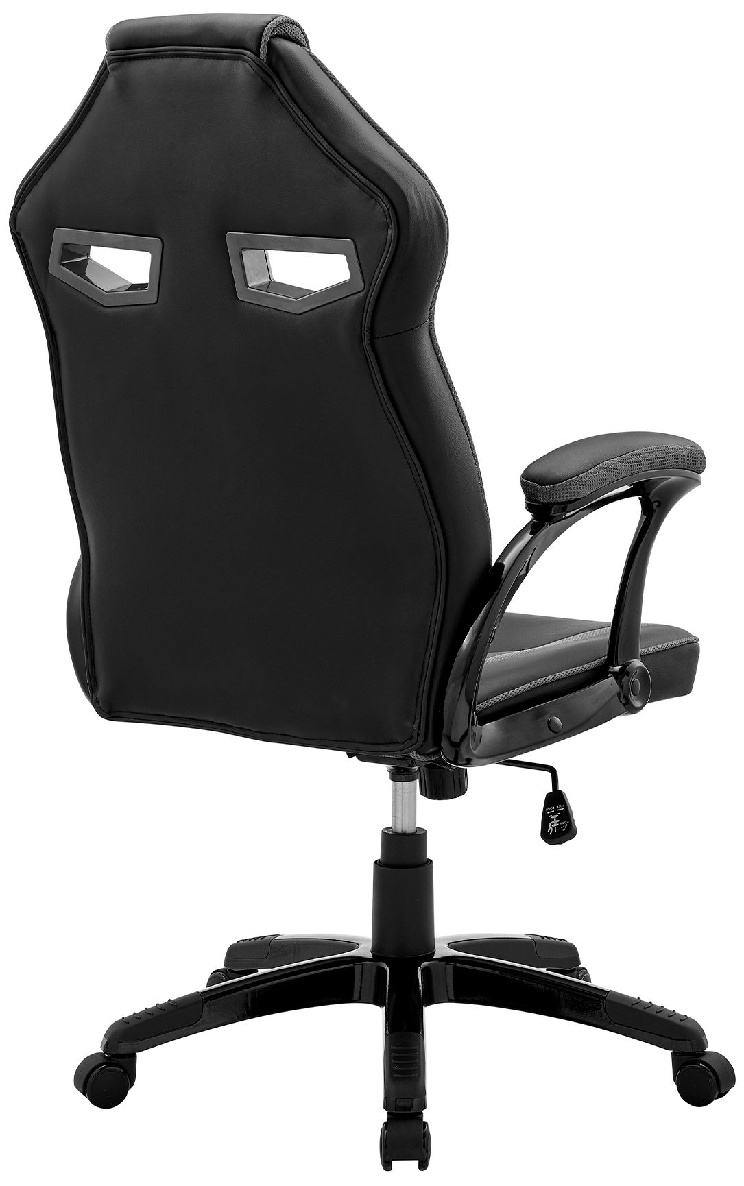 Image 5 Aspect Adjustable Racing Gaming Chair in Black Faux Leather, Dark Grey Mesh more views