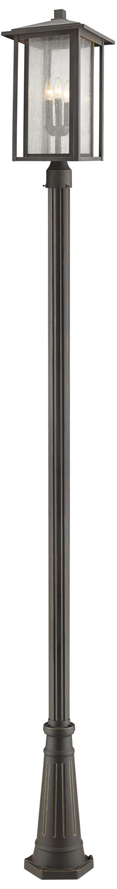 Aspen 118 1/2" High Bronze Outdoor Post Light with Base Pole