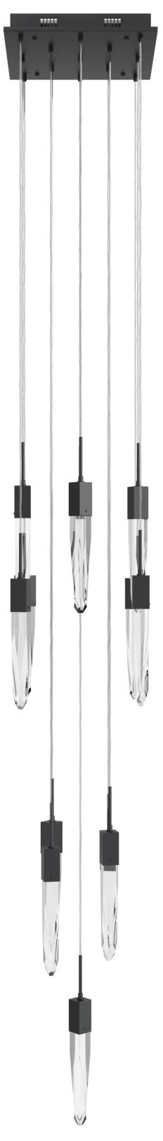 Aspen 13-Light 20"W Chandelier in Black/Clear Crystals
