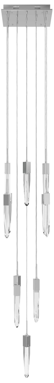 Aspen 13-Light 20"W Chandelier in Polished Chrome/Clear Crystals